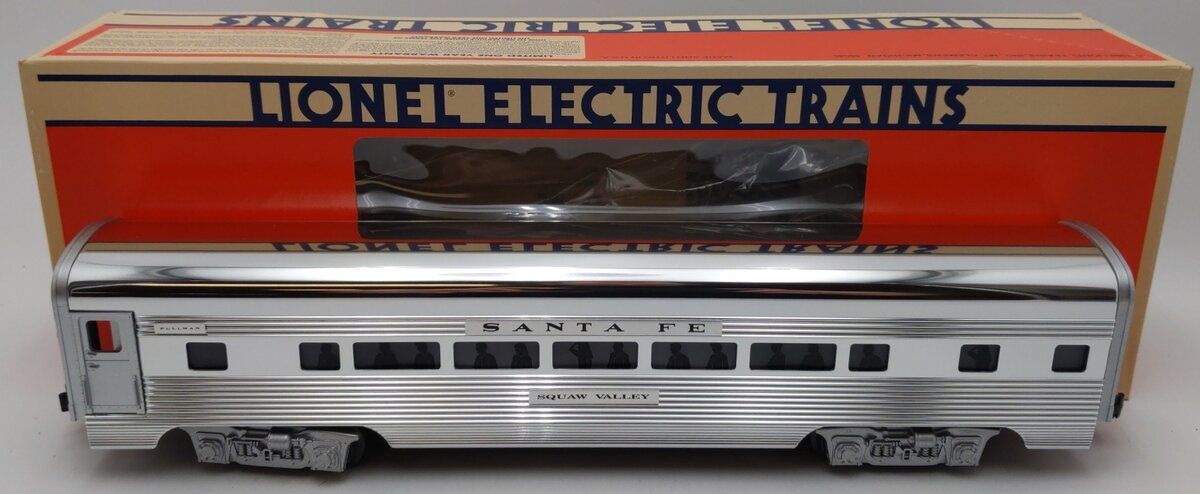 Lionel 6-19112 O Gauge Santa Fe "Squaw Valley" Pullman Aluminum Passenger Car EX/Box