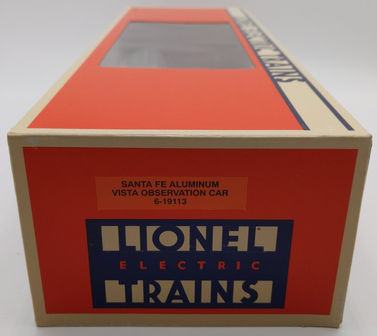 Lionel 6-19113 O Gauge Santa Fe "Vista Valley" Aluminum Vista Observation Car EX/Box