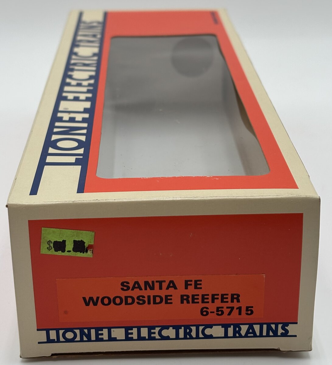 Lionel 6-5715 O Gauge Santa Fe Woodside Reefer Car LN/Box