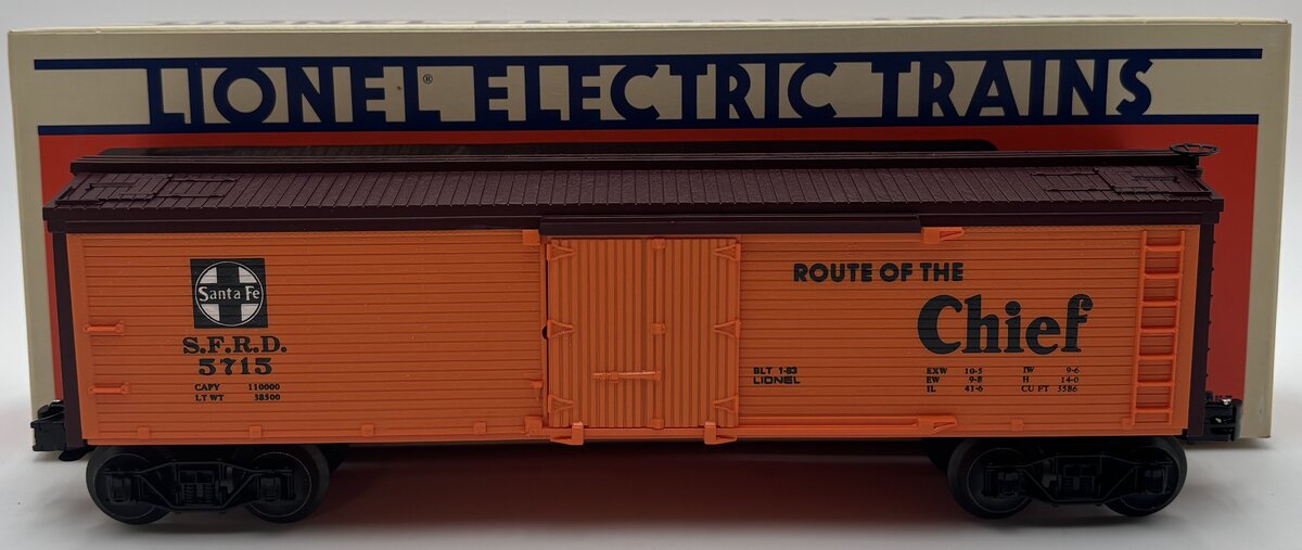 Lionel 6-5715 O Gauge Santa Fe Woodside Reefer Car LN/Box