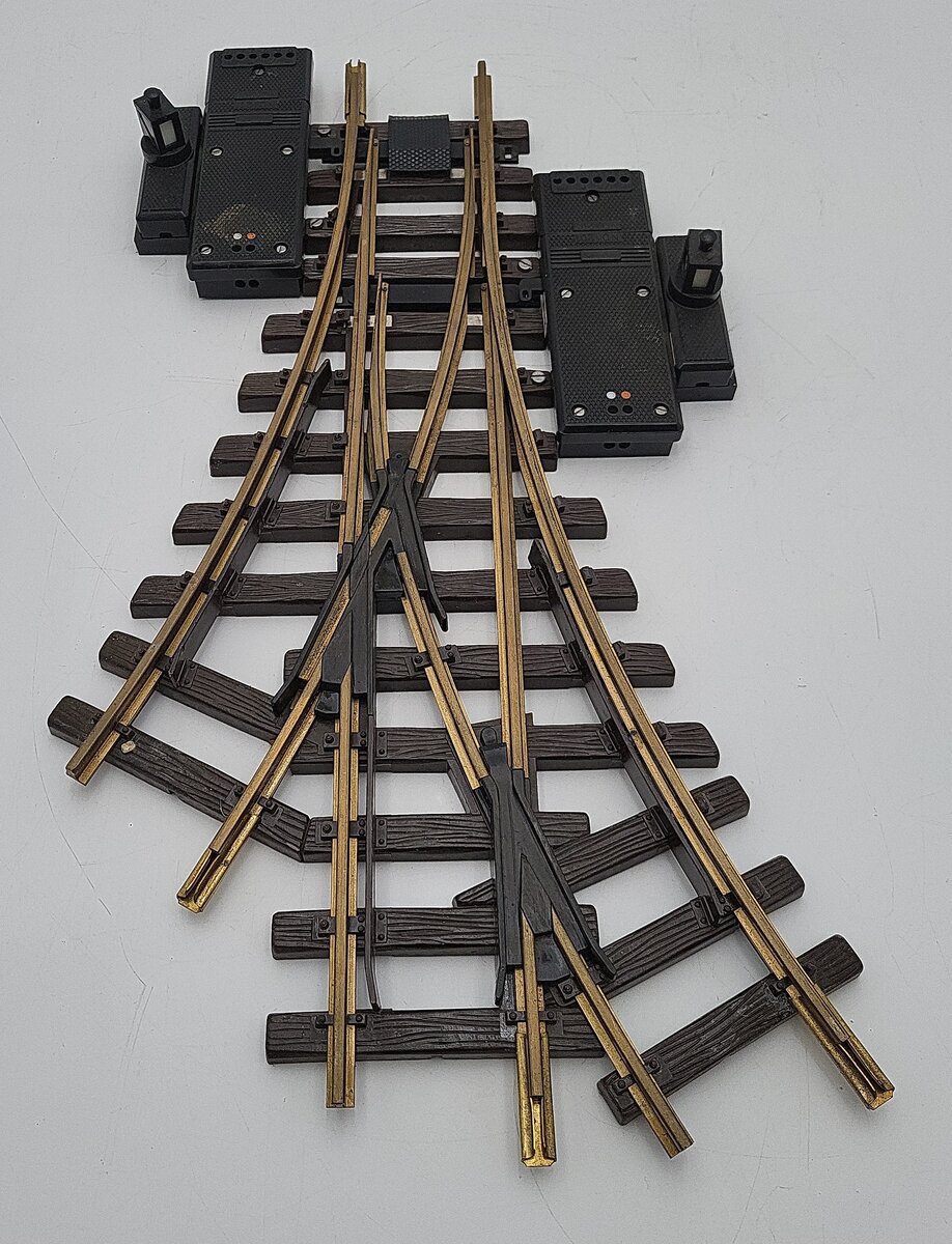 LGB 1236 G Scale Model Train 3 way Electric Switch Track EX