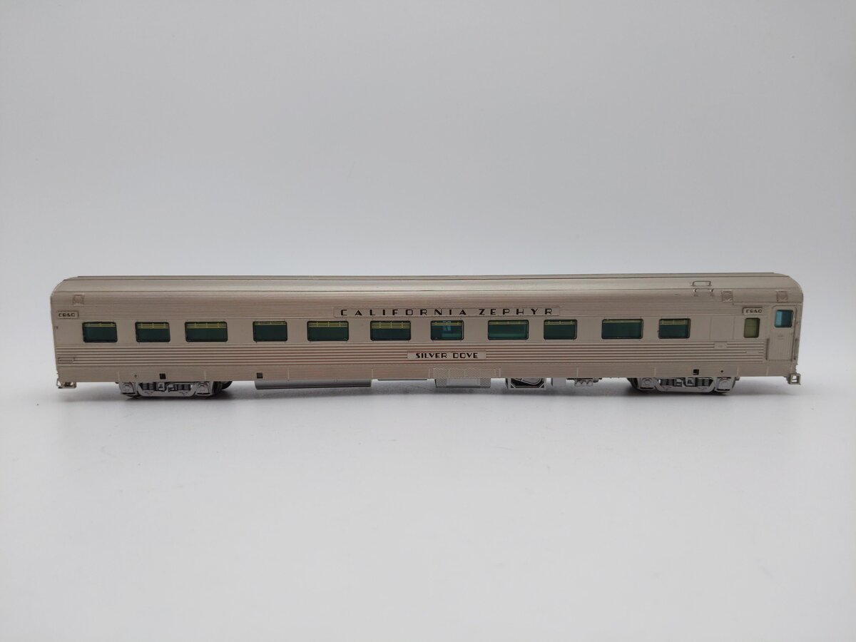 Broadway Limited 511 HO CB&Q Paragon Series "Silver Dove" 6-Bedroom Sleeper #450 EX/Box
