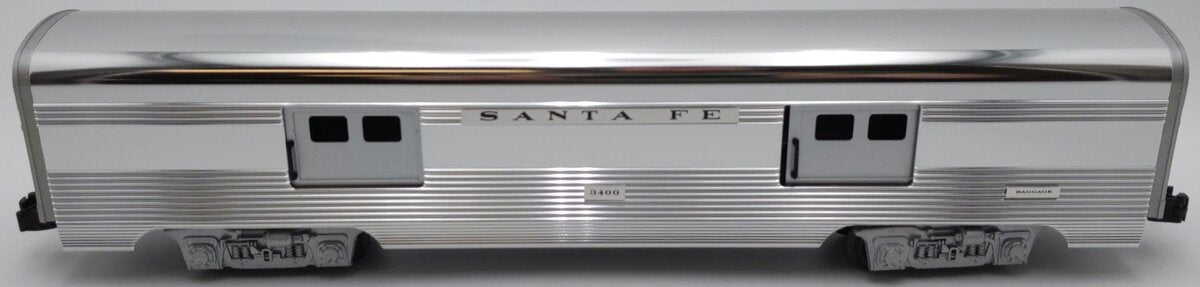 Lionel 6-19109 O Gauge Santa Fe Aluminum Baggage Car #3400 EX/Box