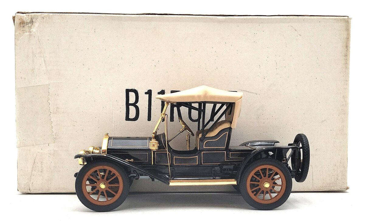 Franklin Mint B11RU75 1:24 1910 Cadillac Model 30 Roadster in Black EX/Box