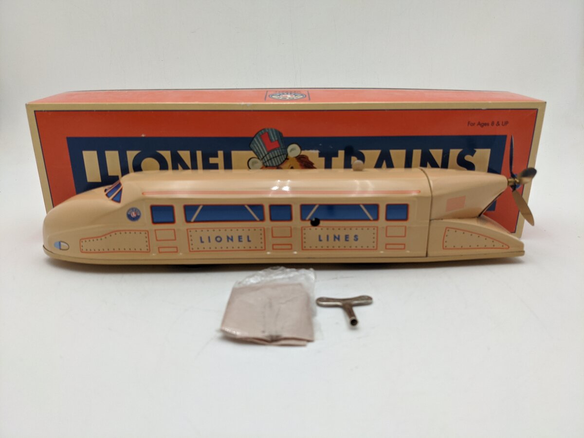 Lionel 6-21060 O Gauge Schylling Wind-Up Rail Zeppelin w/ Propeller EX/Box
