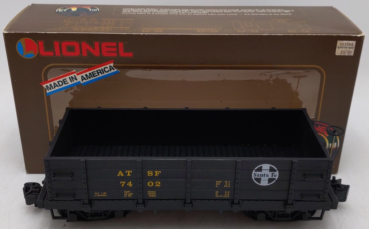 Lionel 8-87402 G Scale AT&SF Gondola #7402 EX/Box