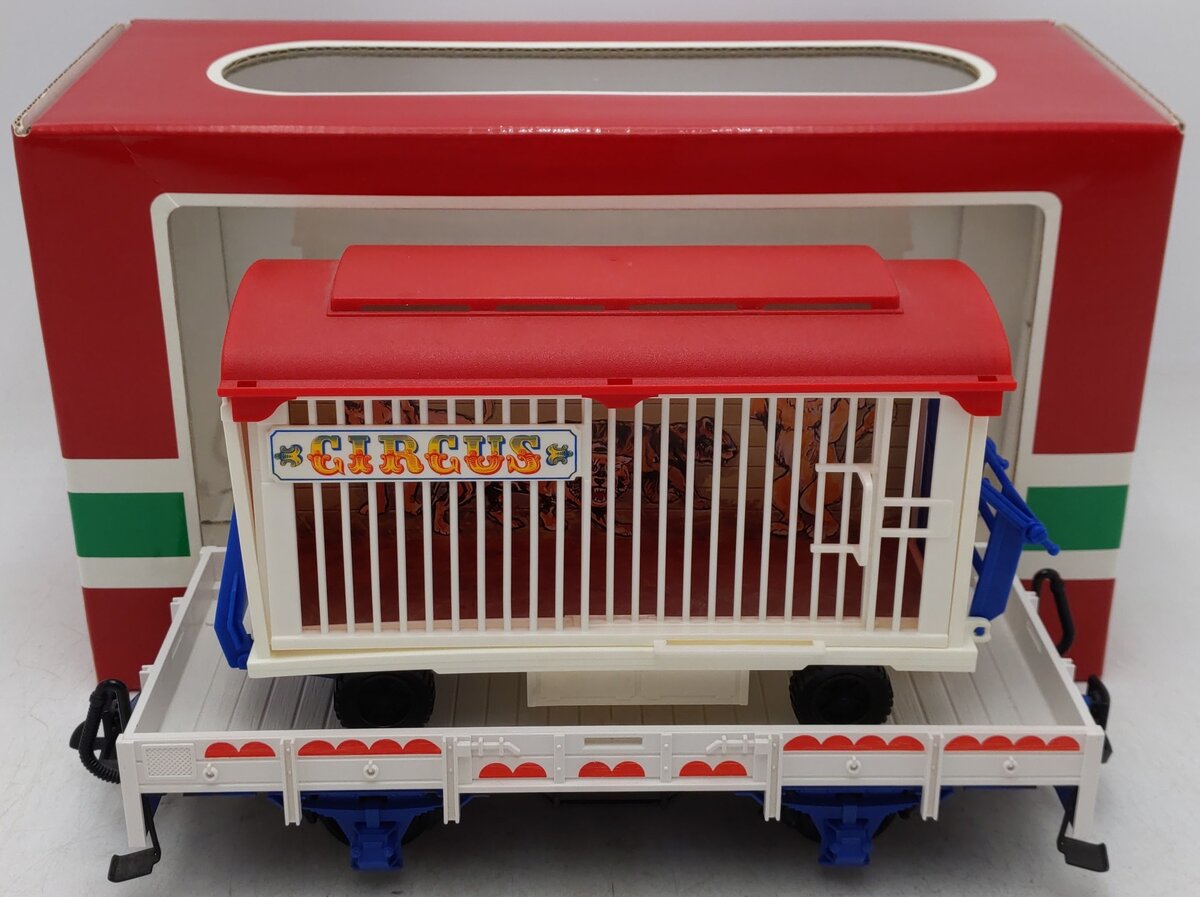 LGB 4038 G Scale Flatcar with Circus Cage W/O Animals EX/Box