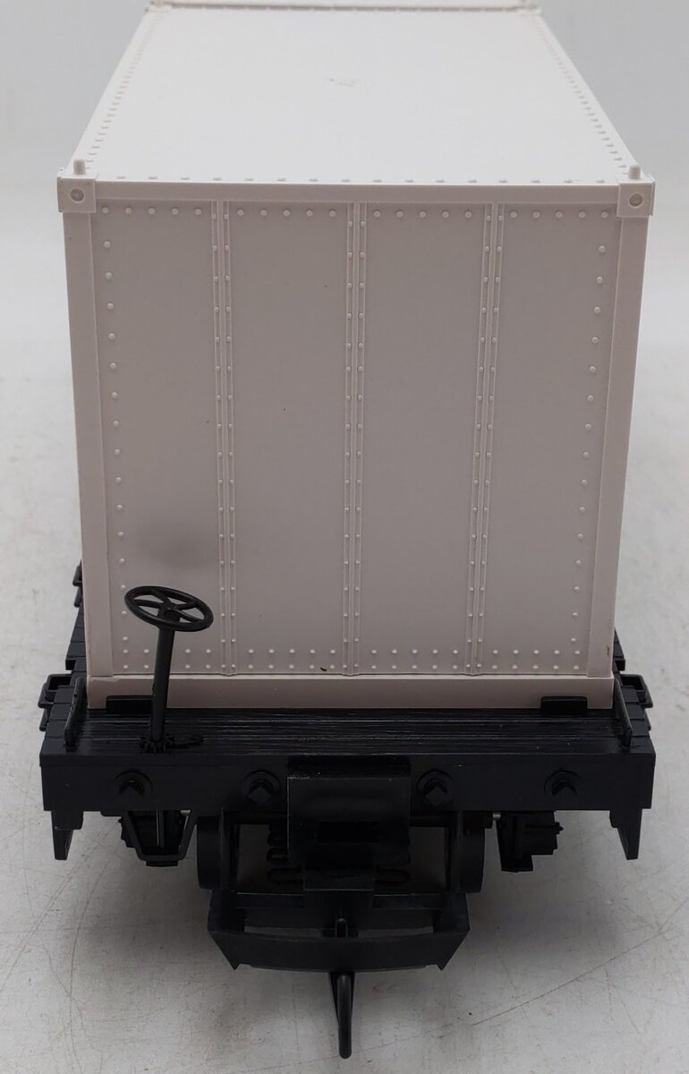 LGB 4069 G Scale Flatcar w/2 Grey LGB Containers EX/Box