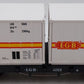 LGB 4069 G Scale Flatcar w/2 Grey LGB Containers EX/Box