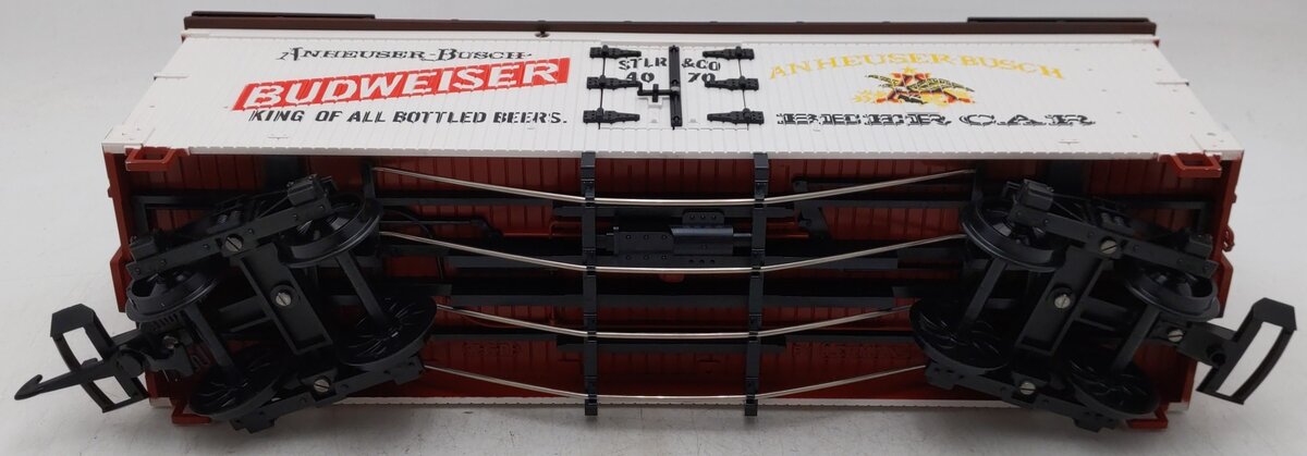 LGB 4070 G Scale Budweiser Woodside Reefer Car #4070 EX/Box