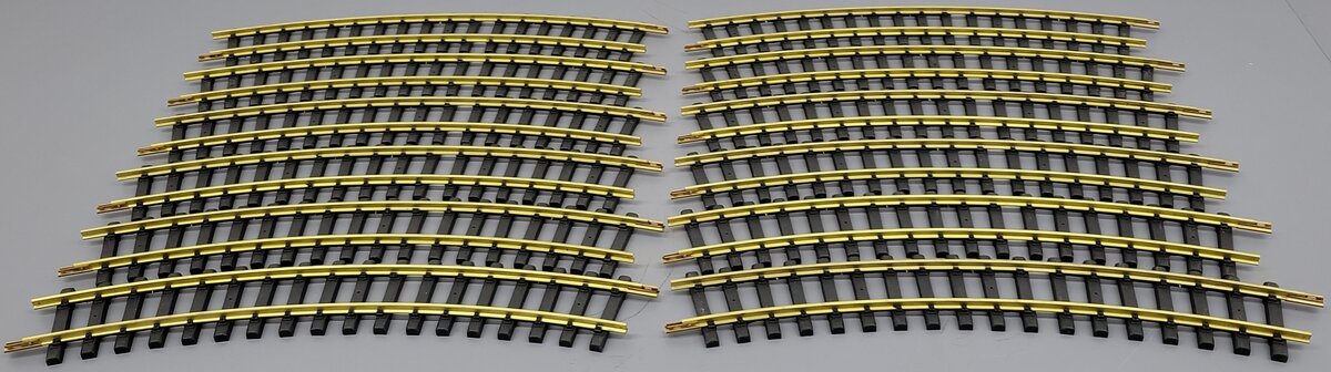 Aristo-Craft 11550 Euro Brass 6.5' Diameter Curved Track (12) EX/Box