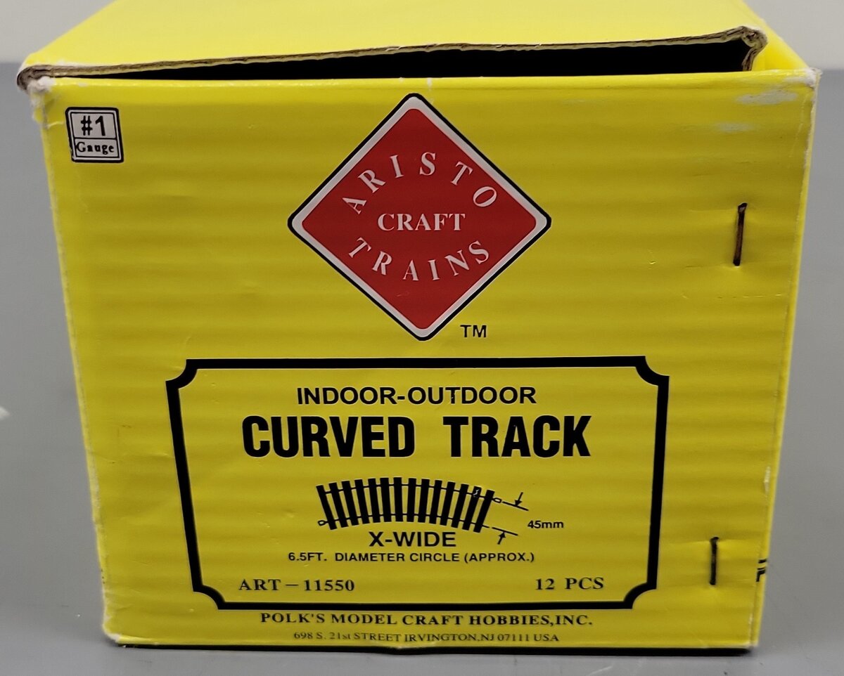 Aristo-Craft 11550 Euro Brass 6.5' Diameter Curved Track (12) EX/Box