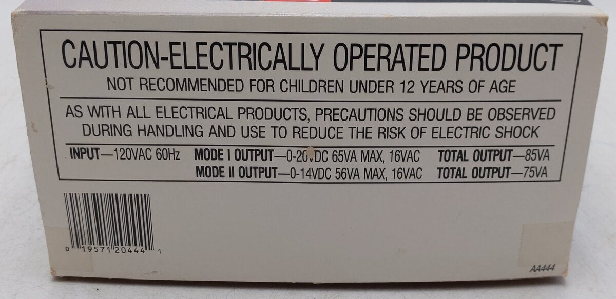 MRC AA444 HO, N or G Control Master 20 Power Supply 85VA EX/Box