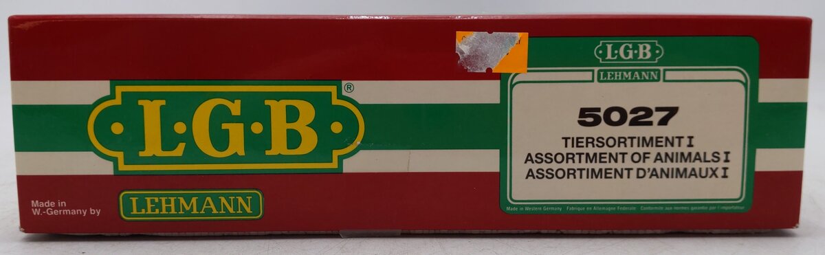 LGB 5027 G Scale Animal Figures And Trainer (Set of 7) EX/Box