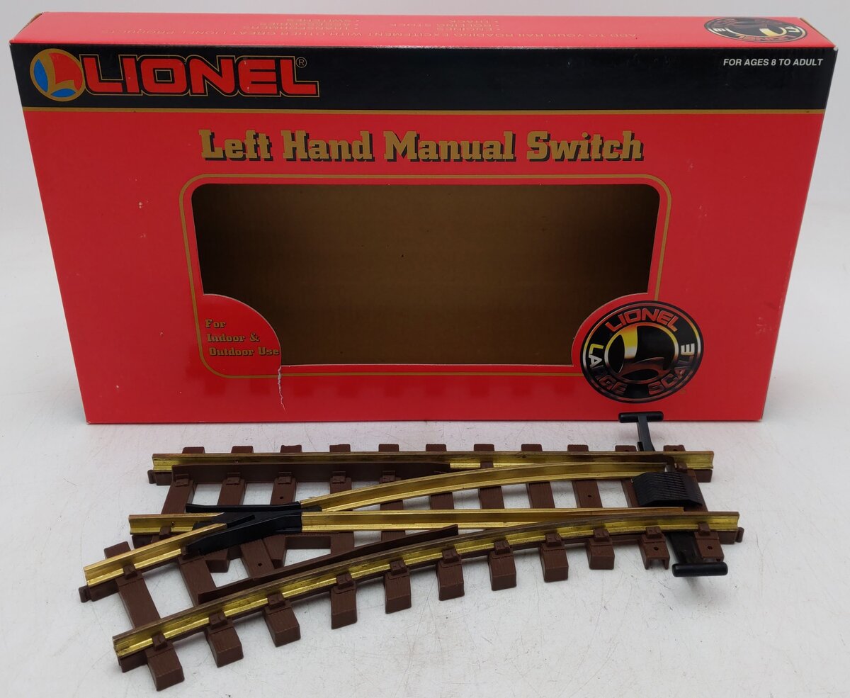 Lionel 8-82016 G Scale Left Hand Manual Switch Turnout EX/Box