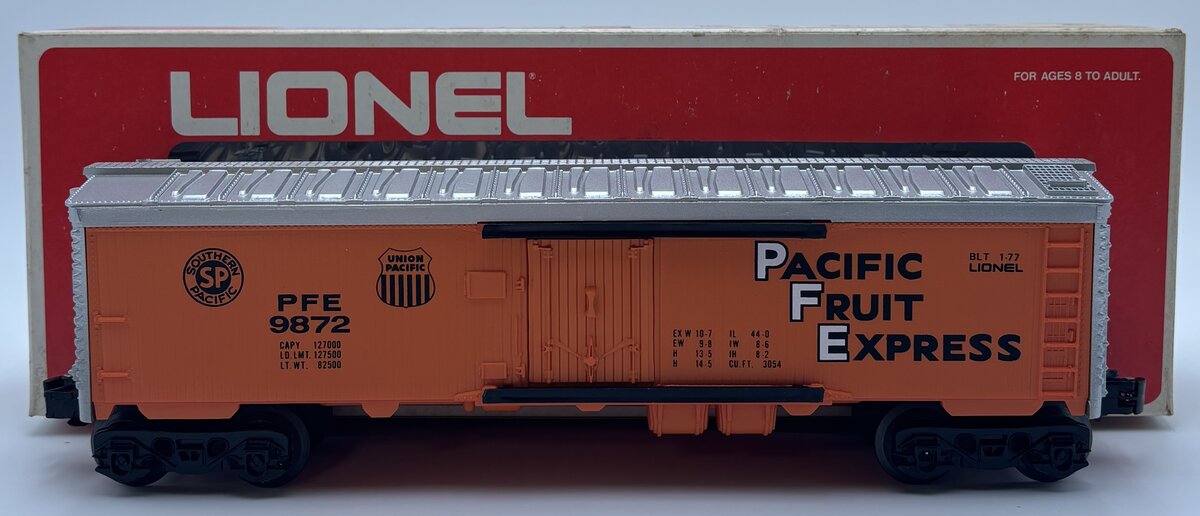 Lionel 6-9872 O Gauge Pacific Fruit Express Billboard Reefer Car EX/Box