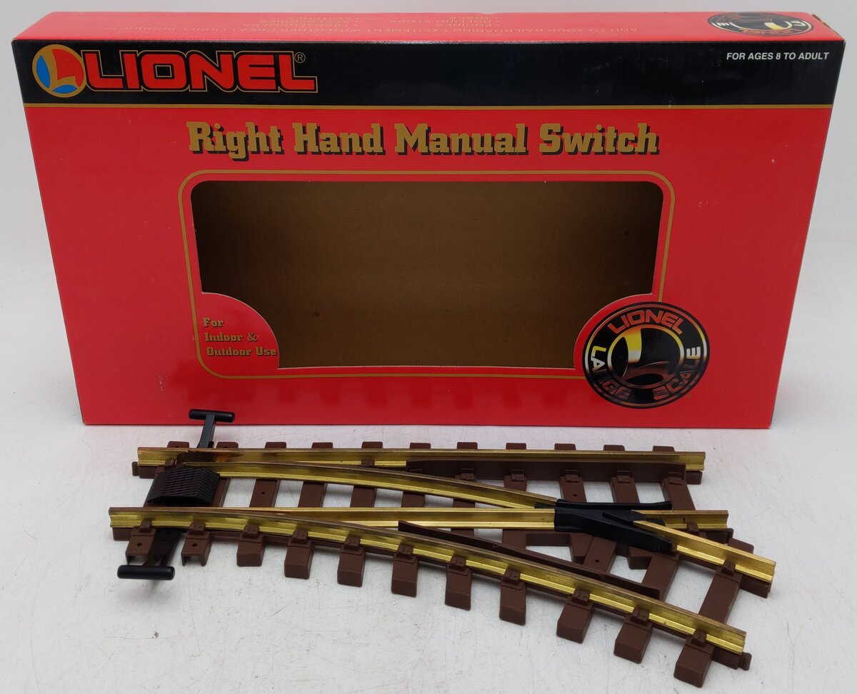 Lionel 8-82015 G Scale Right Hand Manual Switch Turnout EX/Box