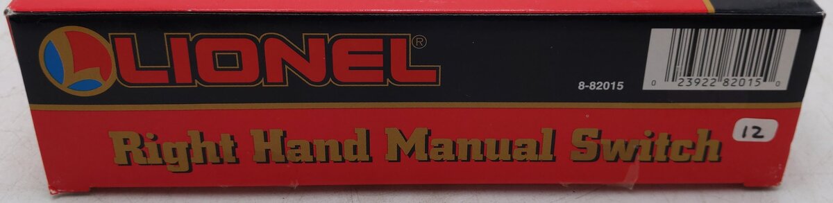Lionel 8-82015 G Scale Right Hand Manual Switch Turnout EX/Box