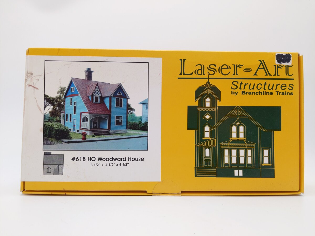 Branchline 618 HO Woodward House Laser Art Structure Kit  EX/Box