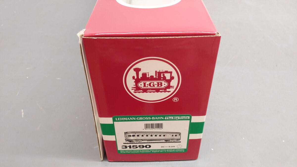 LGB 31590 Union Pacific Long Observation Passenger Car - Metal Wheels EX/Box