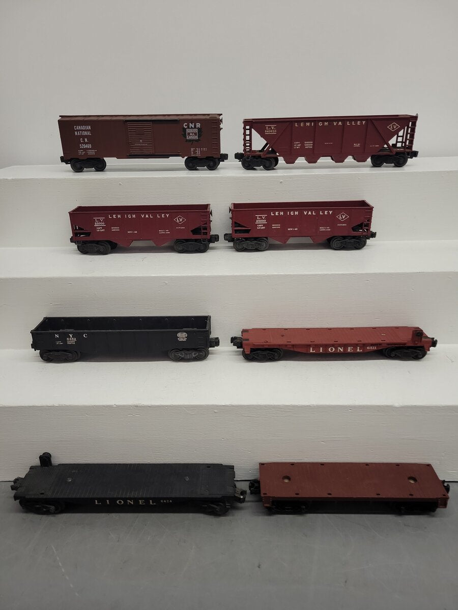 Lionel & KMT Vintage O Train Cars 6424,520469,2-25000,643625,6462,6511,1877 [8] VG