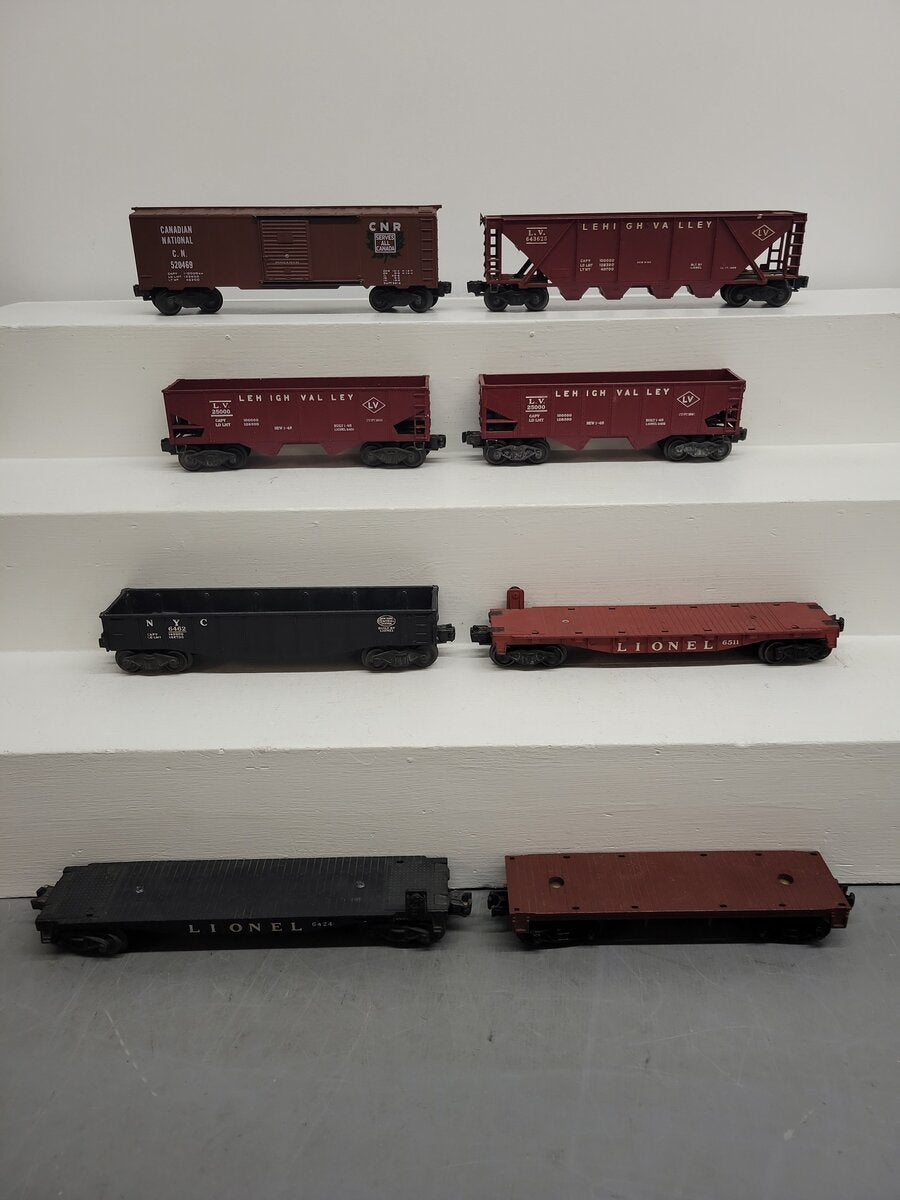 Lionel & KMT Vintage O Train Cars 6424,520469,2-25000,643625,6462,6511,1877 [8] VG