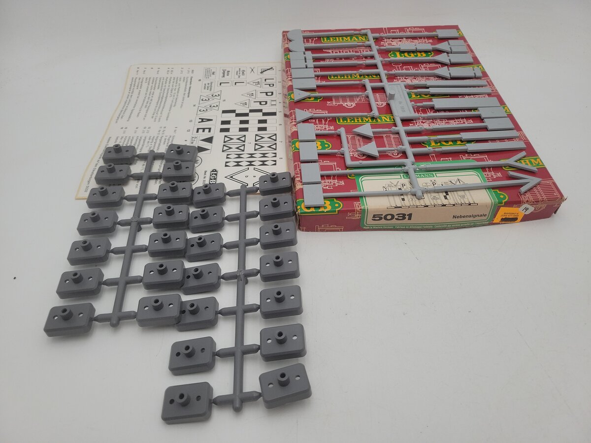 LGB 5031 G Scale Subsidiary Nebensignale Railroad Signs EX/Box