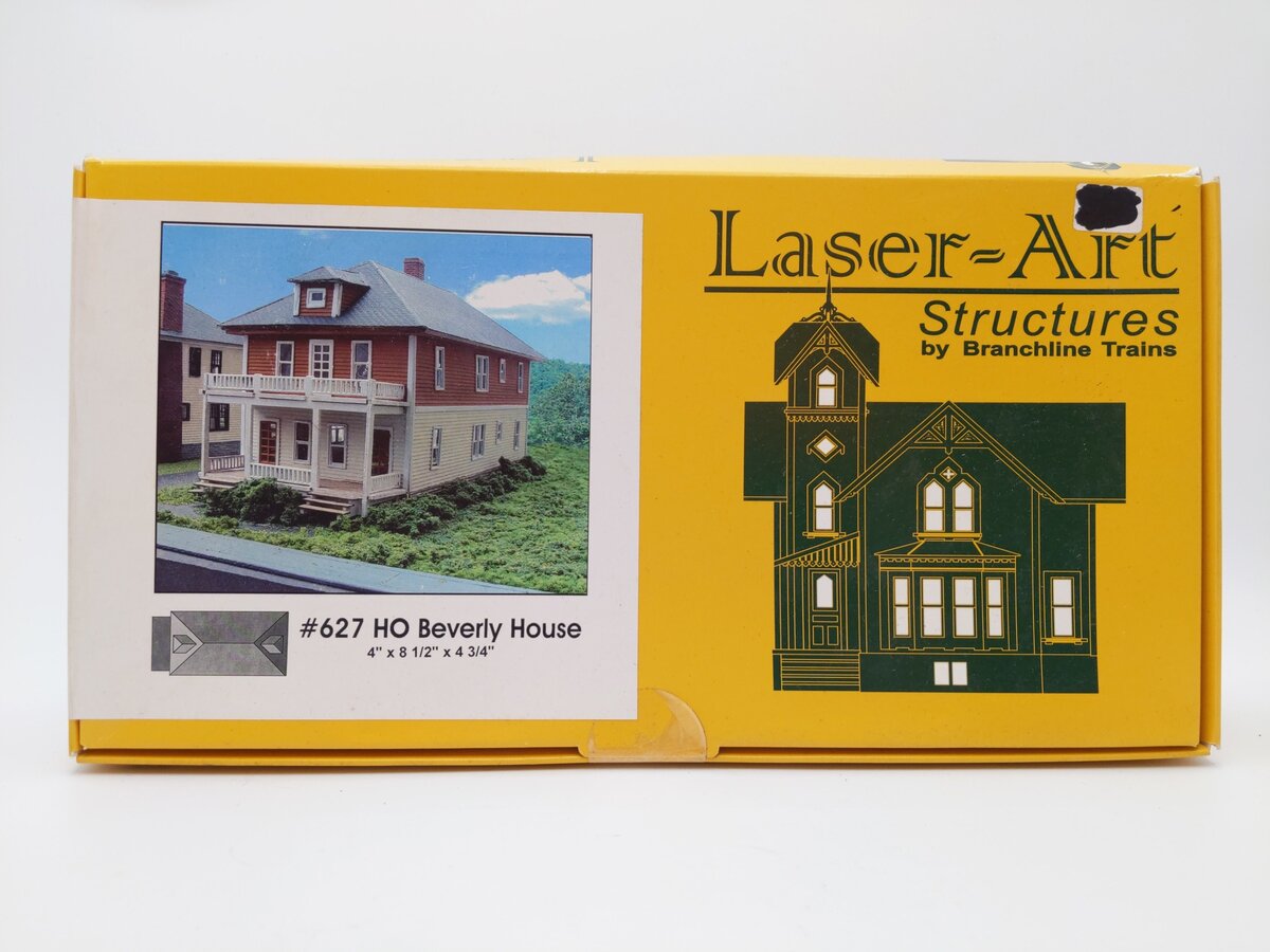 Branchline Trains 627 HO Scale Laser-Art Beverly House Kit EX/Box