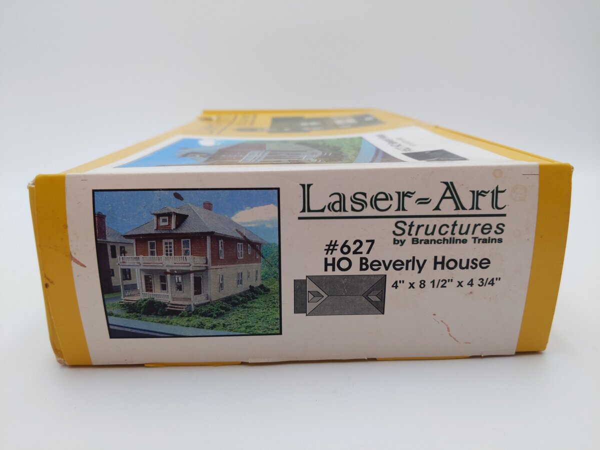 Branchline Trains 627 HO Scale Laser-Art Beverly House Kit EX/Box