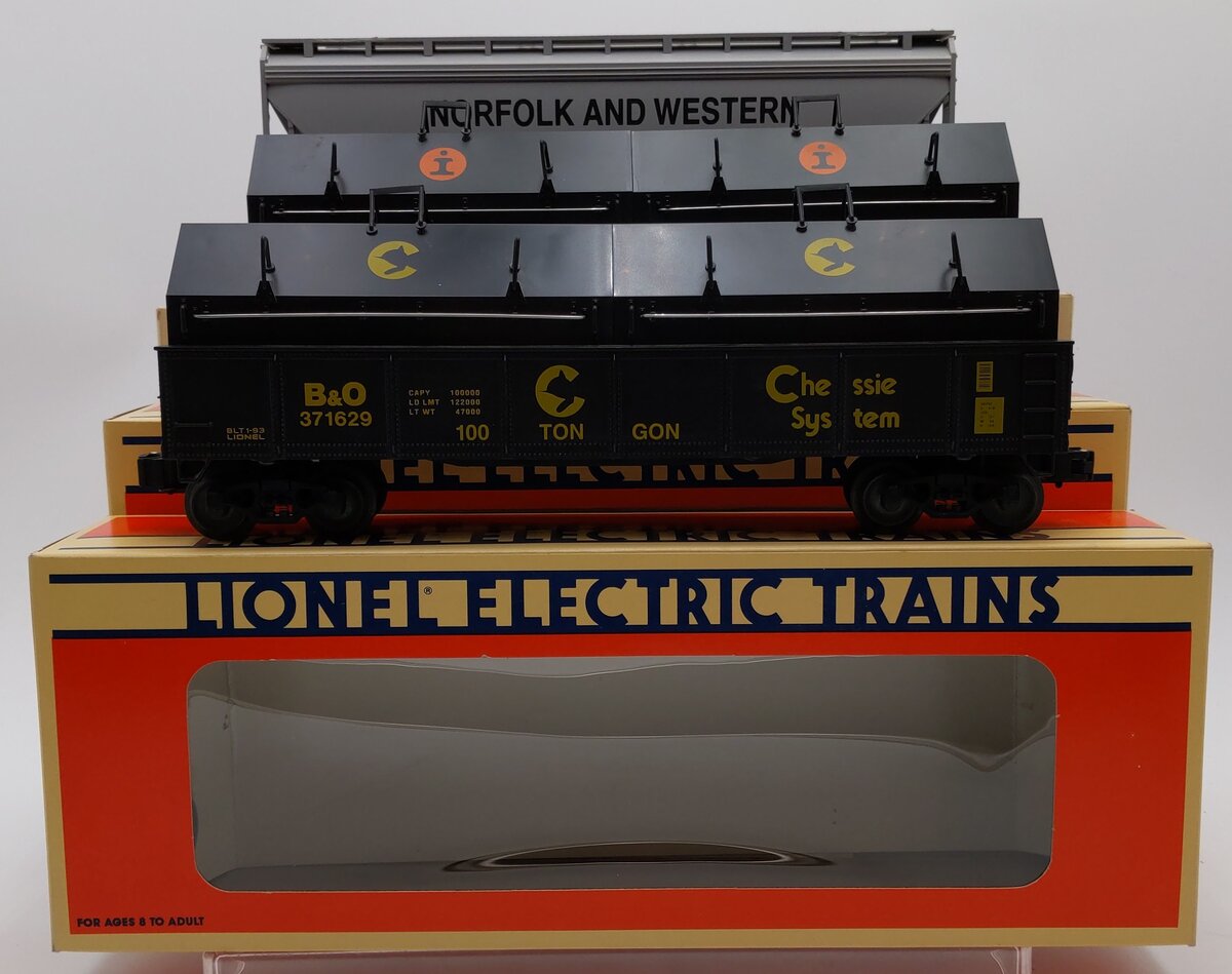 Lionel O Gauge Assorted Freight Cars: 6-17109, 6-17403, 6-17404 [3] EX/Box