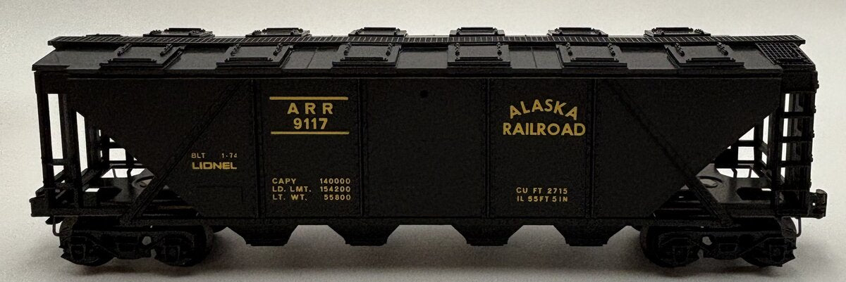 Lionel 6-9117 O Gauge Alaska Railroad Covered Quad Hopper #9117 EX/Box