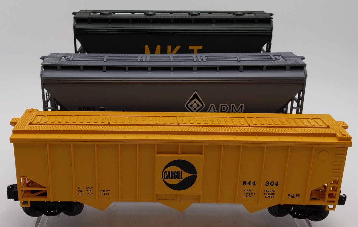 Lionel O Gauge Hopper Cars: 6-17004, 6-17123, 6-17124 [3] EX/Box