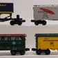 Lionel O Gauge Assorted Freight Cars: #16922, #7403, #9887, #17222 [4] LN/Box