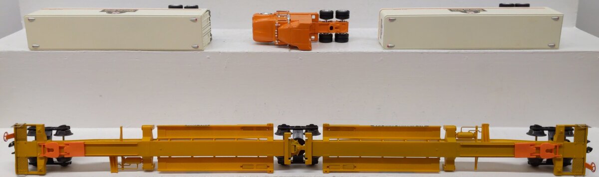 K-Line K-7702 O Gauge Southern Pacific Golden Pig TTAX Articulated Flatcar Set VG/Box