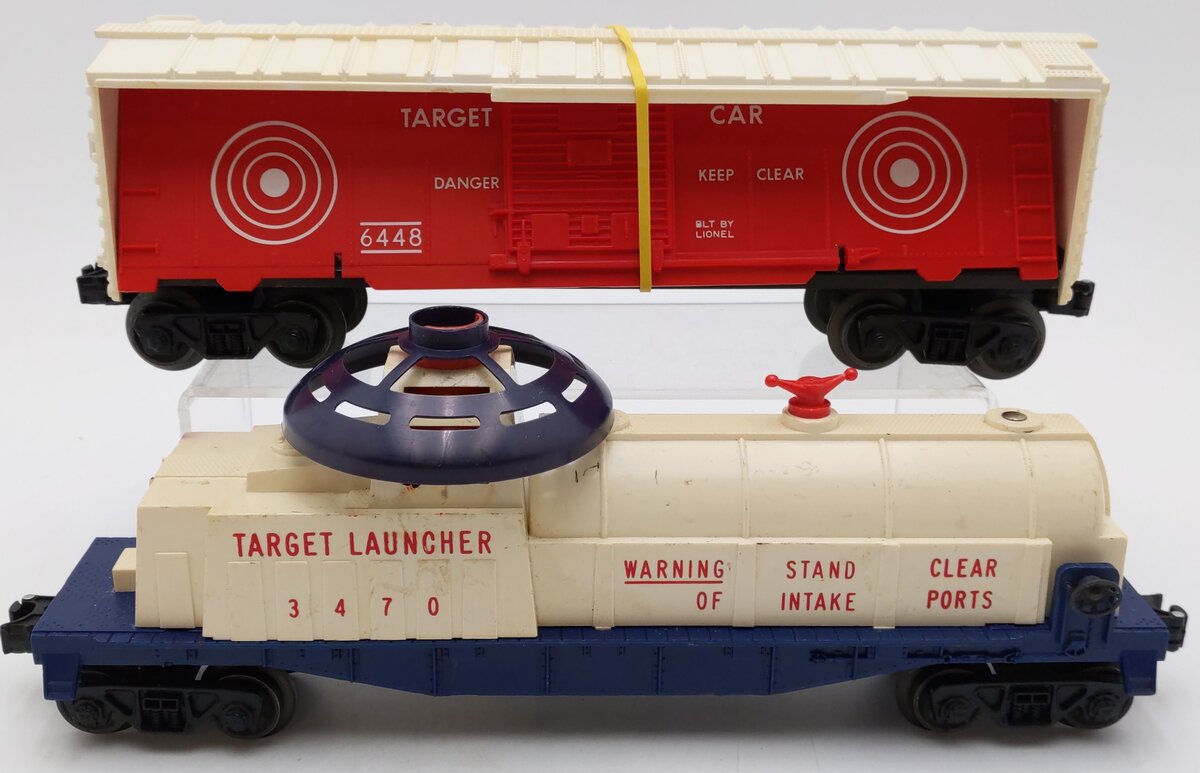 Lionel Vintage O Balloon Target Launcher Car & Target Range Car 3470, 6448 [2]