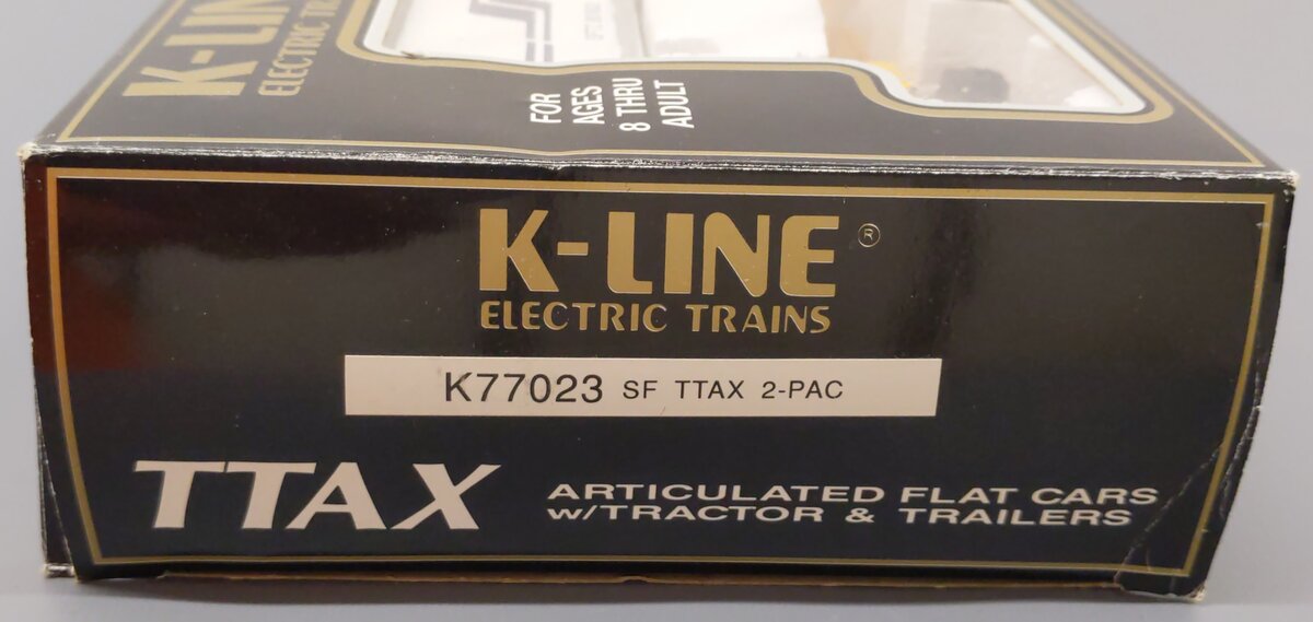 K-Line K77023 O Gauge Santa Fe Classic TTAX Flatcar w/ Trailers VG/Box
