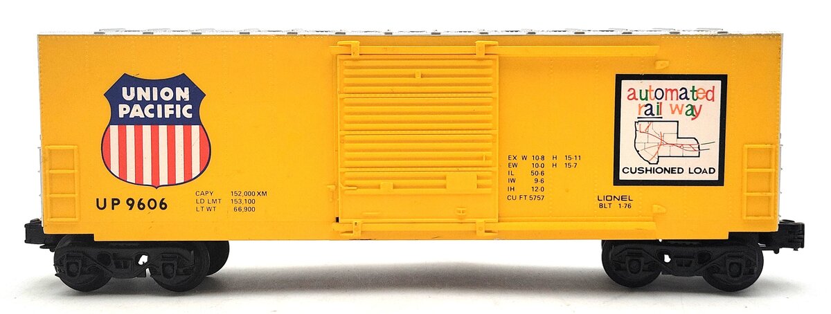 Lionel 6-9606 O Gauge Union Pacific Hi-Cube Boxcar VG