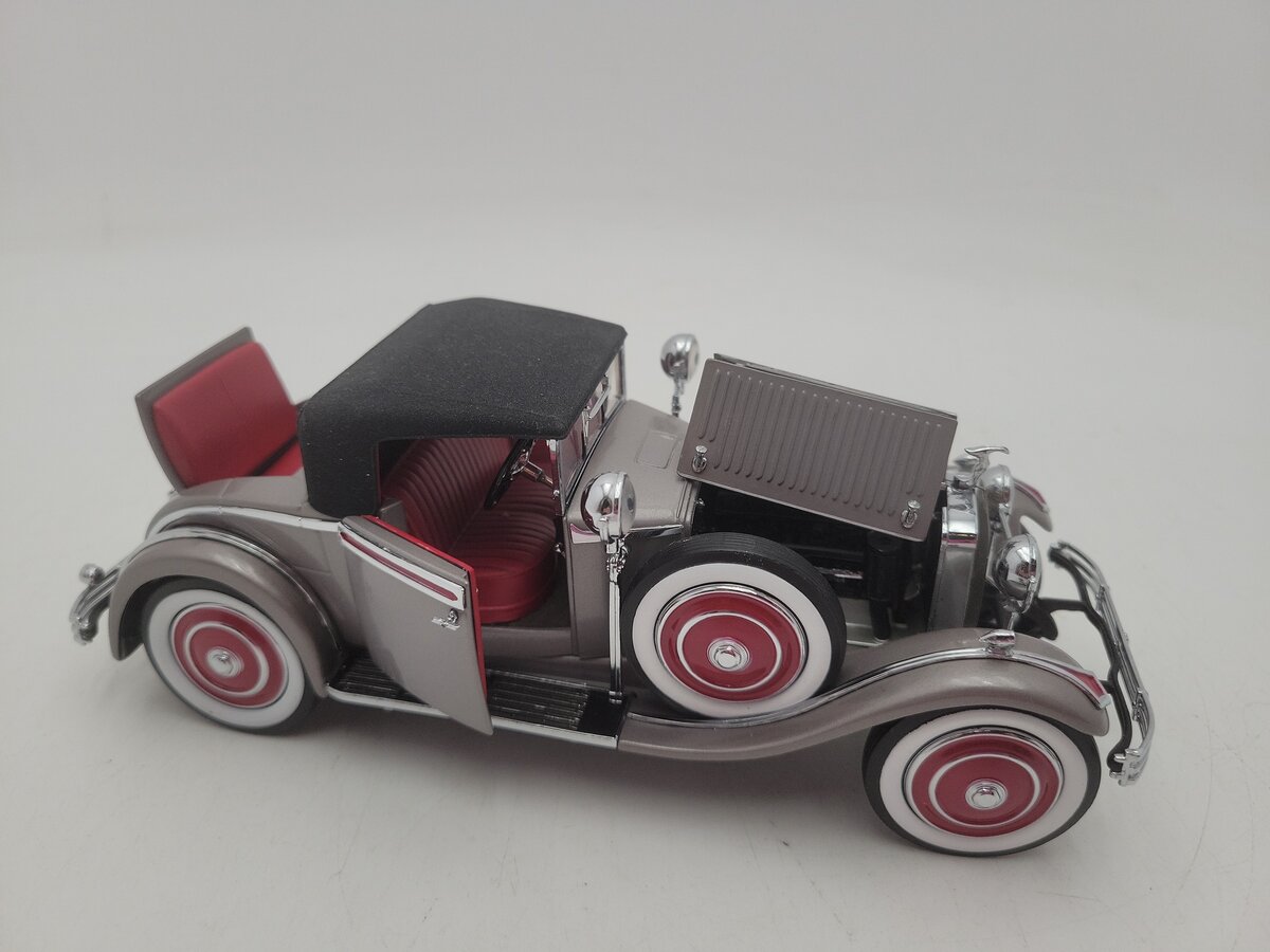 Franklin Mint 1925 1:24 Scale Gray / Black Rolls Royce Diecast Model Car EX