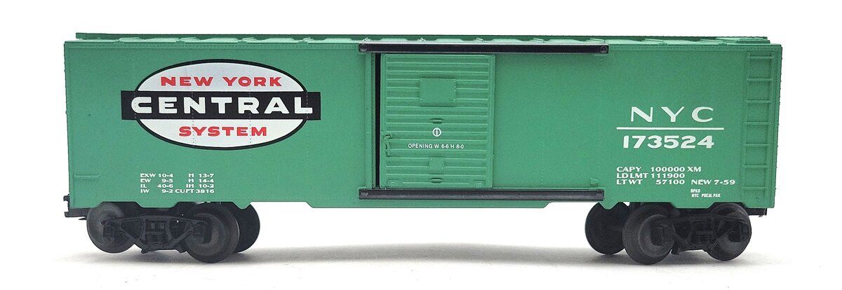 KMT 173524 O Gauge New York Central Jade Boxcar #173524 VG