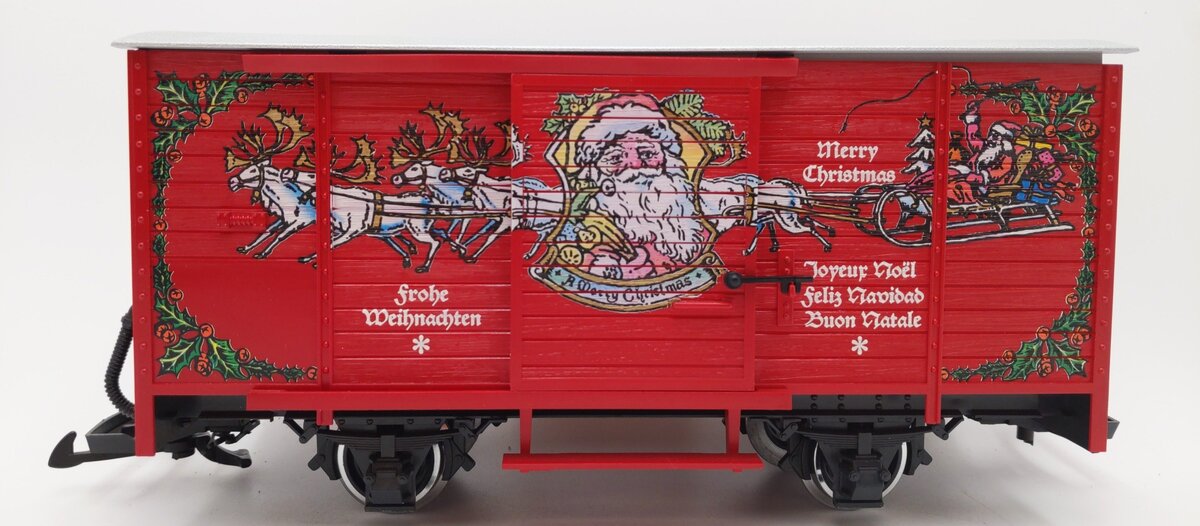 LGB 4335S G Scale Christmas Boxcar w/ Sound (Metal Wheels) EX/Box