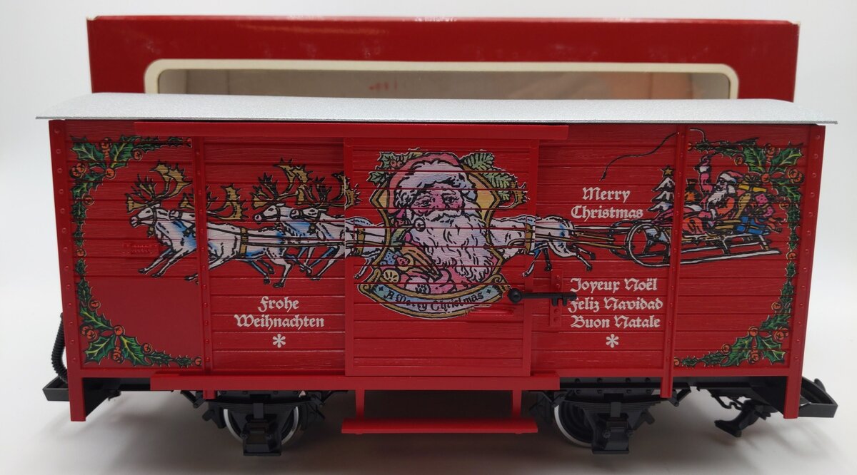 LGB 4335S G Scale Christmas Boxcar w/ Sound (Metal Wheels) EX/Box