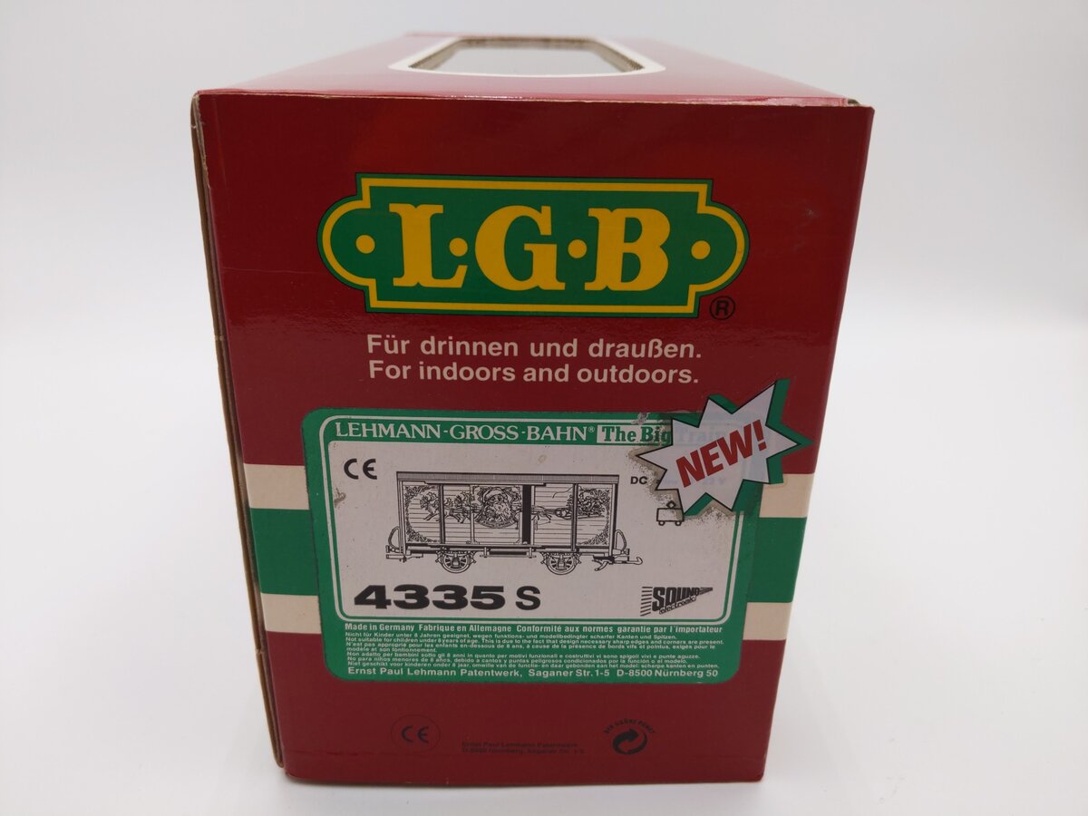 LGB 4335S G Scale Christmas Boxcar w/ Sound (Metal Wheels) EX/Box