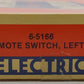 Lionel 6-5166 O Gauge O72 Left Hand Remote Switch/Turnout EX/Box