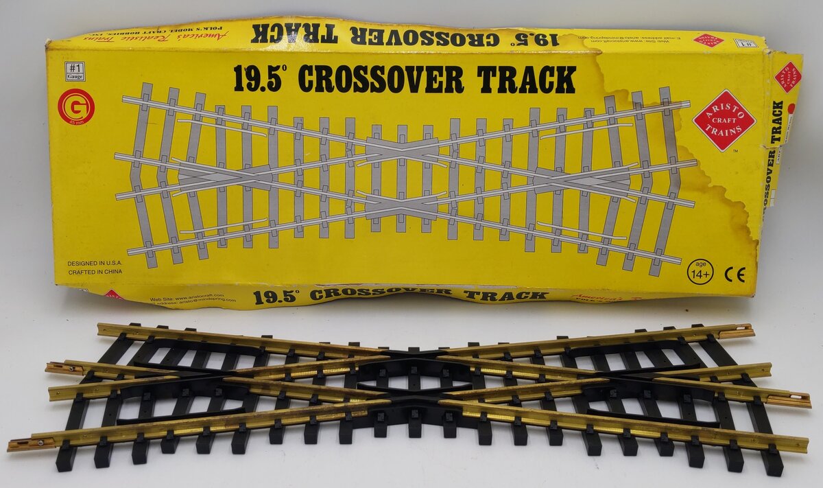 Aristo-Craft 30400 G Scale USA Style 19.5 Degree Crossing EX/Box