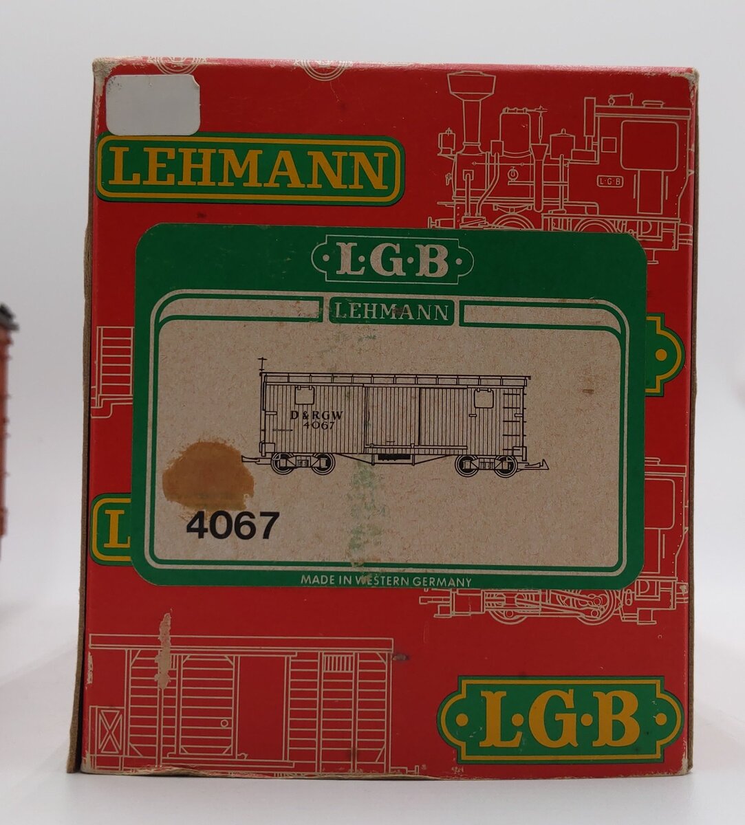 LGB 4067 G Scale Southern Pacific Boxcar #4067 EX/Box