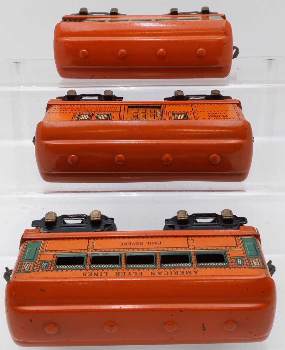 American Flyer 1337 O Prewar "The Oriental" Lithographed Tinplate Passenger Set