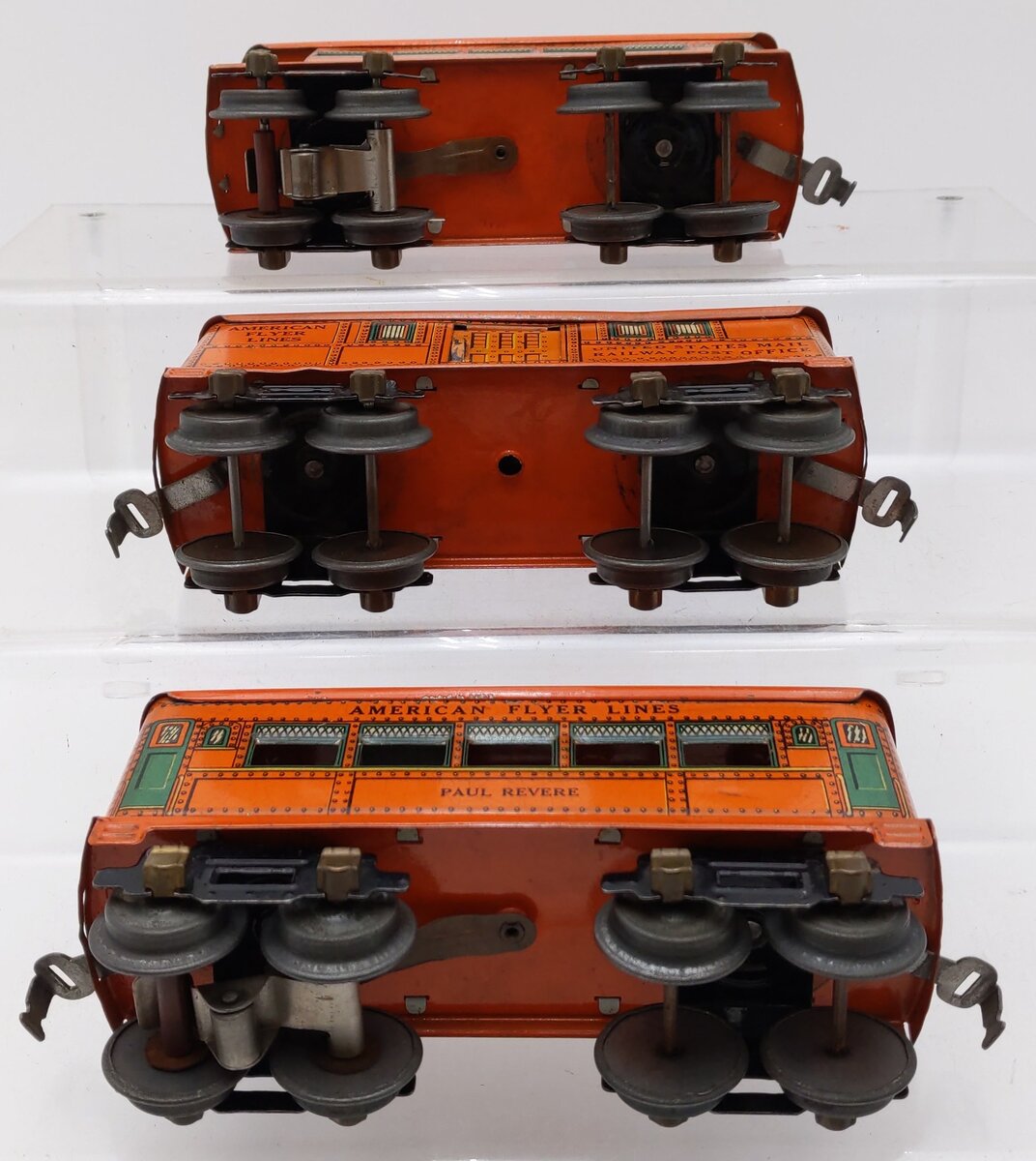 American Flyer 1337 O Prewar "The Oriental" Lithographed Tinplate Passenger Set
