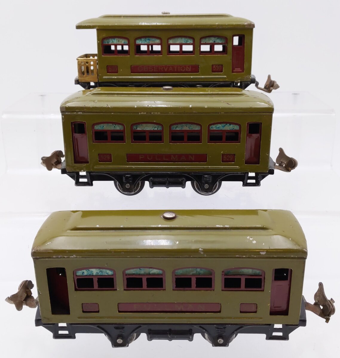Lionel Vintage O Prewar 4-Wheel Tinplate Passenger Cars 529, 530 [3]