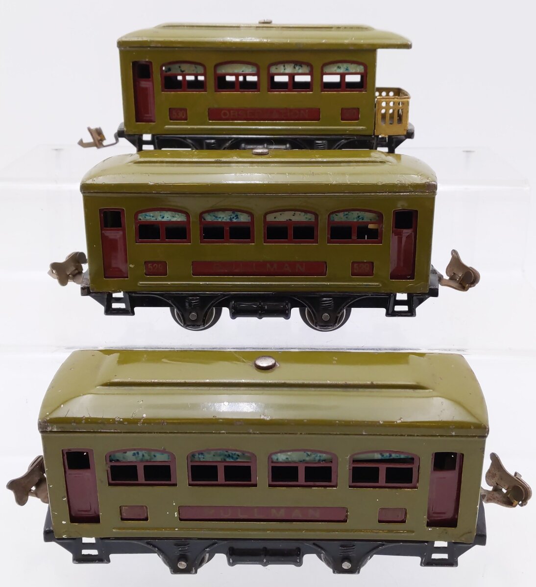 Lionel Vintage O Prewar 4-Wheel Tinplate Passenger Cars 529, 530 [3]