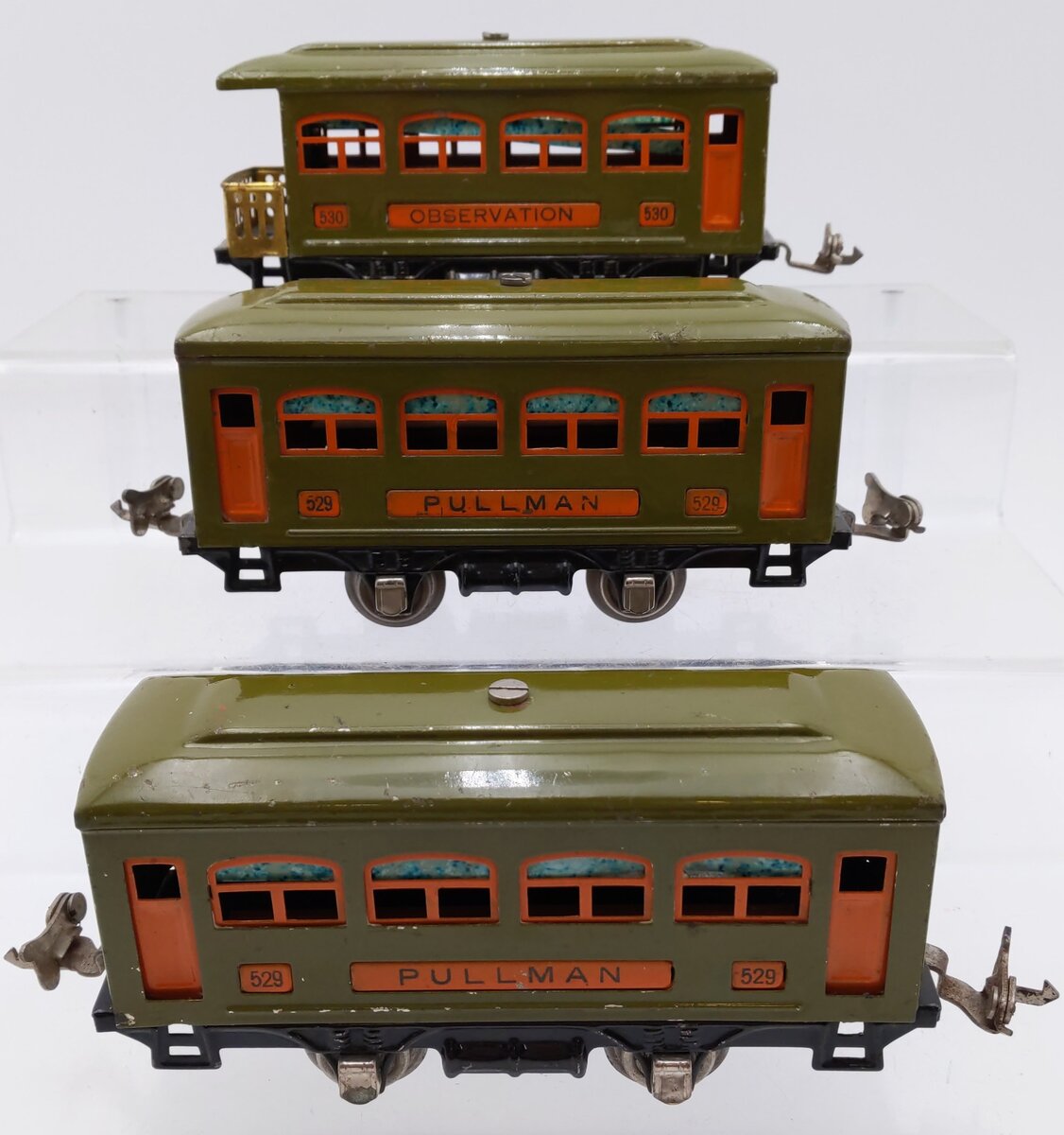 Lionel Vintage O Prewar 4-Wheel Tinplate Passenger Cars 529, 530 [3]
